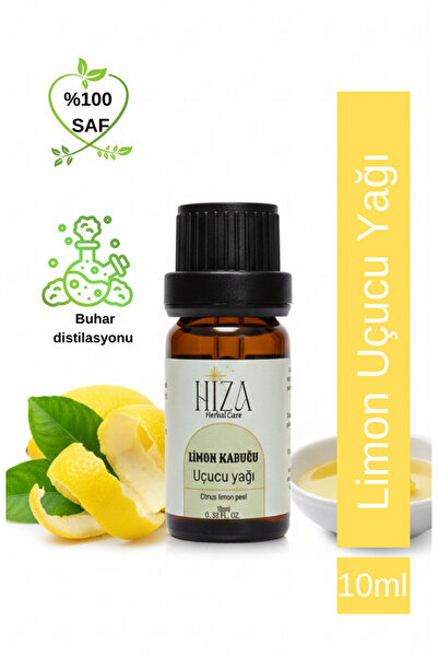 HİZA HERBAL CARE %100 DOĞAL LİMON KABUĞU UÇUCU YAĞI 10 ML