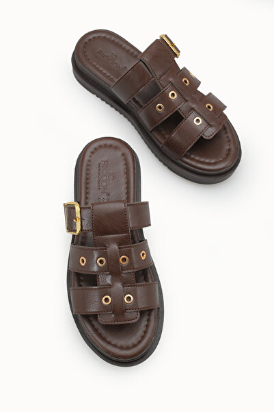 Riccon Kadın Terlik 00120411 Kahverengi