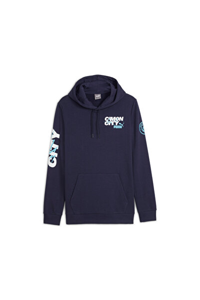 Puma Mens Manchester City Ftblicons Hoodie - Blue