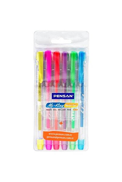 Genel Markalar Tükenmez Kalem My-King Jel 6 Neon Renk
