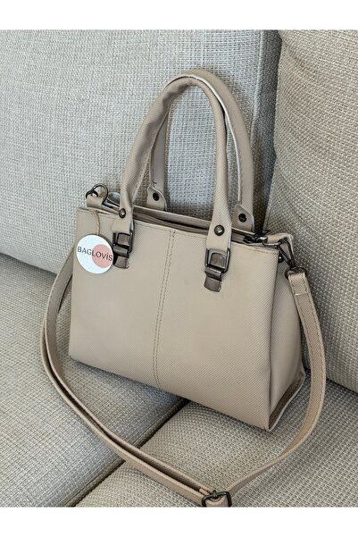 BAGLOVİS Esnmost Lakos Leather Three-Compartment Adjustable Length Strap Wome...