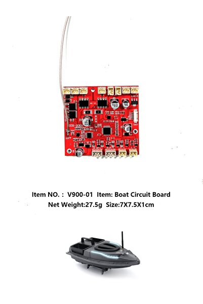 HobbyRcModels Flytec V900 500M GPS'li, Balık Yemleme Botu Devre Kartı