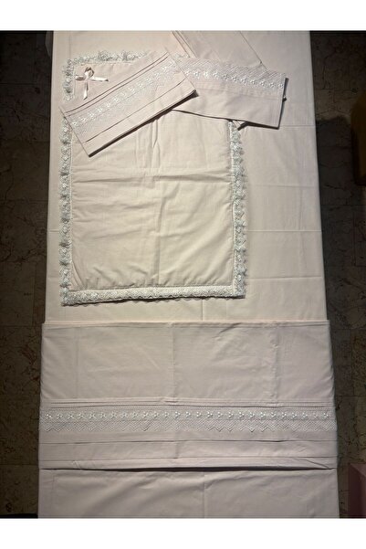 Vinezza Home Collection %Cotton Akfil Fabric Laced Pink Baby Duvet Cover