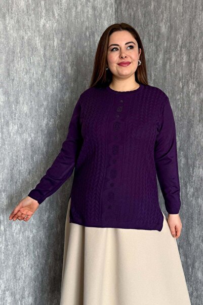 ModaPlaza Women's Stone Knitwear Blouse