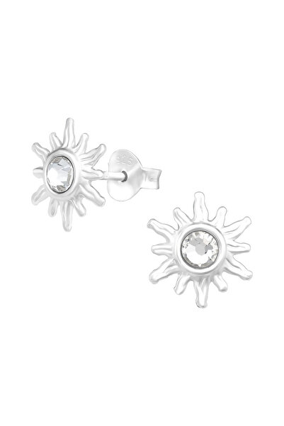 BIJUTERIA NEAGRA Cercei soare din argint 925 cu cristale