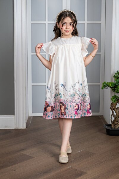 CucciKidz فستان ماشا والدب