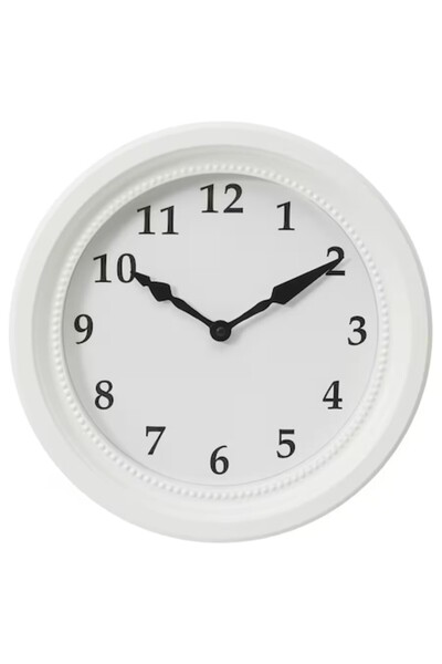 OEM Classic Steel Wall Clock, 35 cm, White