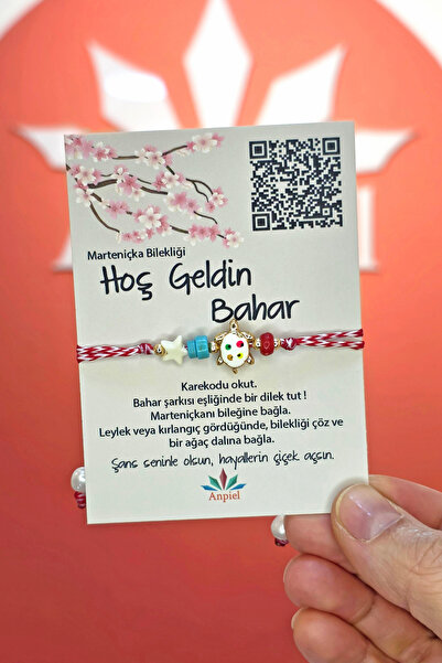 Anpiel Kaplumbağa Turkuaz Doğal Taşlı Şarkı Hediyeli Marteniçka Dilek Bilekli...