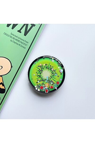 EDELFU Popsocket Sulu Yapışkanlı Yumuşak Sevimi Desenli Telefon Tutacağı Katl...