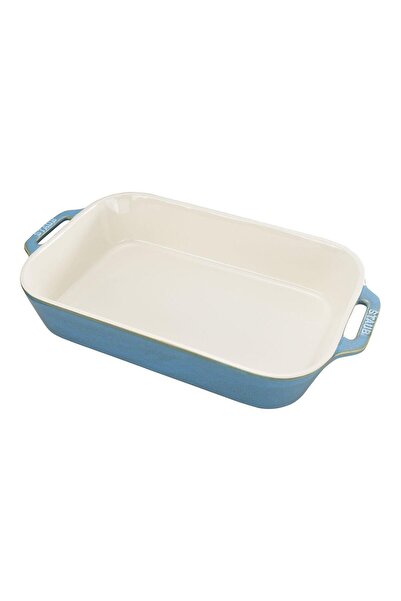 STAUB طبق فرن سيراميك تركواز انتيك 30*20 سم