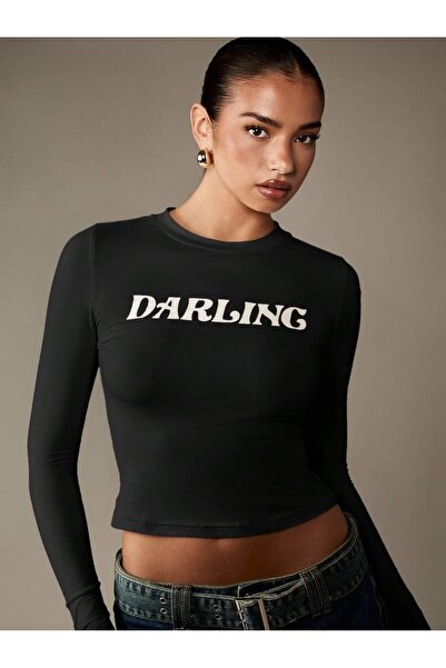 OVER HEAD Body cu decolteu tip crewneck cu imprimeu Darling pentru femei