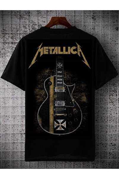 LELVANİ تي شيرت رجالي مطبوع عليه ماتاليكا (جيتار)