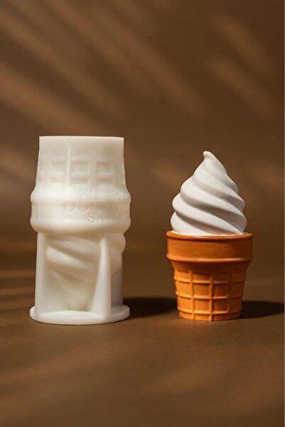 rufus concept Külahlı Dondurma Silikon Mum Kalıbı