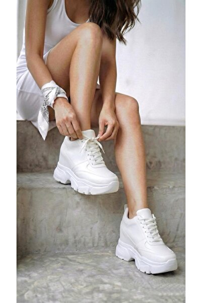 Modanizm Klep White Filled Sports Shoes