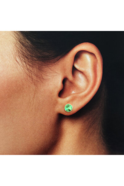 BIJUTERIA NEAGRA Cercei din argint 925 cu cristale Swarovski verzi