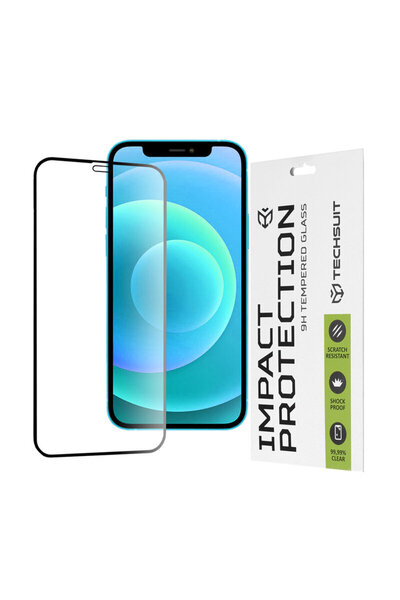 Techsuit iPhone 12 111D Full Glue Full Cover Glass, Black
