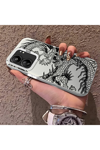 Hontinga حافظة هاتف Poco C65 متوافقة مع حافة السيليكون الصلبة ومضادة للسقوط ب...