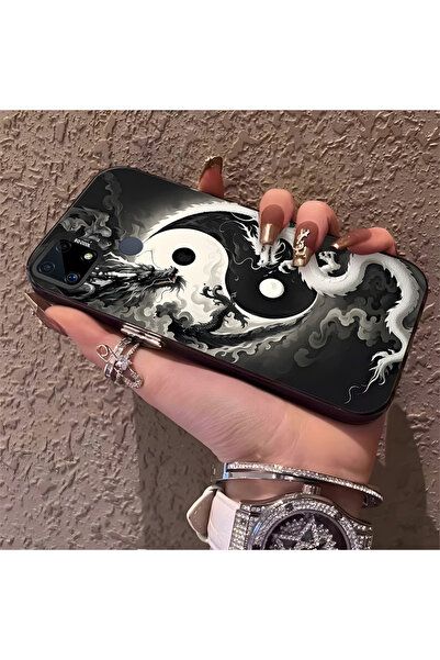 Hontinga حافظة هاتف Realme C25 متوافقة مع الحافة السيليكونية الصلبة والمضادة ...