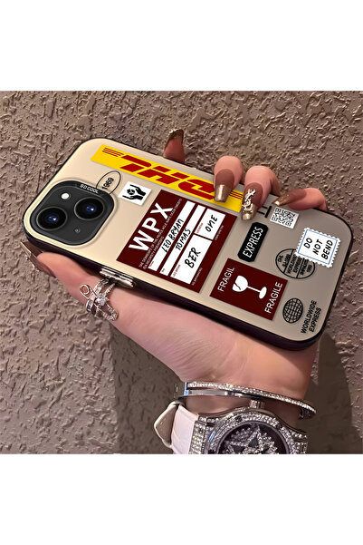 Hontinga حافظة هاتف آيفون 14 بلس متوافقة مع نمط DHL من السيليكون ذات الحواف ا...