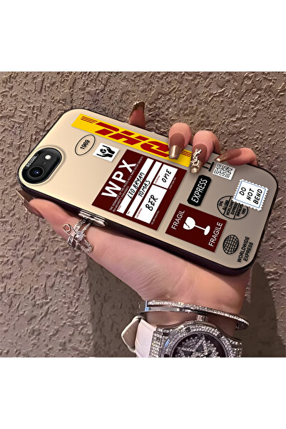 Hontinga حافظة هاتف آيفون SE 2022 متوافقة مع نمط DHL من السيليكون ذات الحواف ...