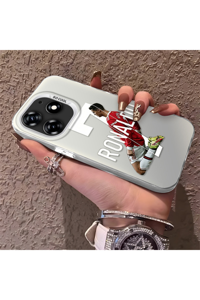 Hontinga حافظة هاتف تكنو سبارك 10 برو 4G متوافقة مع CR7 مصنوعة من السيليكون ا...