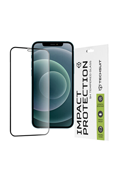 Techsuit 111D Full Glue Full Cover Glass for iPhone 12 Pro Max, Black
