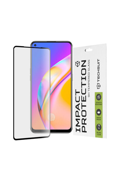 Techsuit Folie de sticlă Oppo A94 4G 111D Full Glue Full Cover, neagră