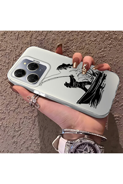 Hontinga حافظة هاتف تكنو سبارك 20 برو متوافقة مع حافة السيليكون الصلبة ومضادة...