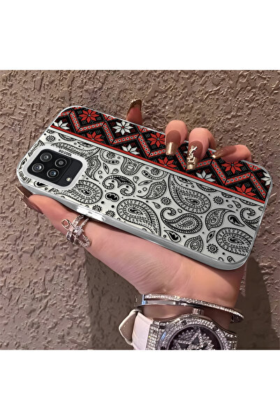 Hontinga حافظة هاتف سامسونج جالاكسي A12 متوافقة مع نمط السجادة، مصنوعة من الس...