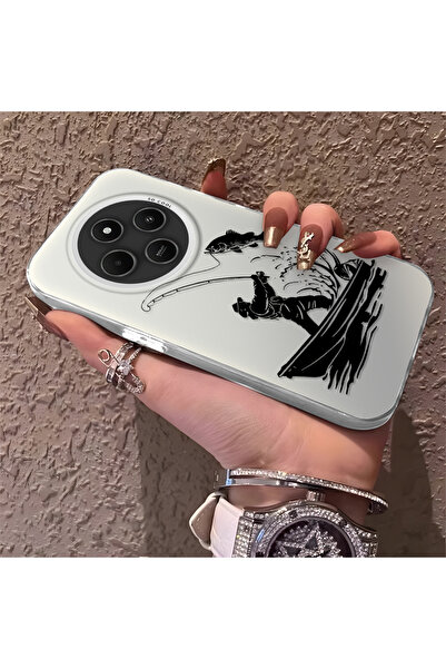 Hontinga حافظة هاتف Redmi 14C متوافقة مع الحواف السيليكونية الصلبة والمضادة ل...