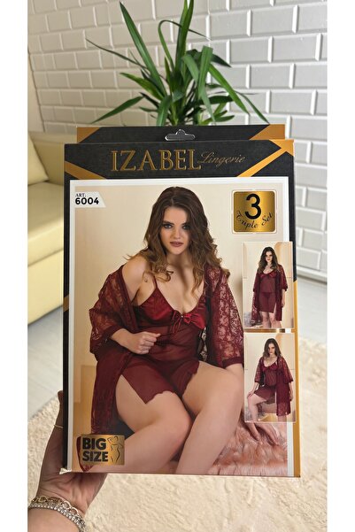 IZABEL Lingerie Γυναικείο ΣΕΤ ΝΥΧΤΙΝΩΝ ΕΝΔΥΣΕΩΝ ΜΕΓΑΛΩΝ ΜΕΓΕΘΩΝ