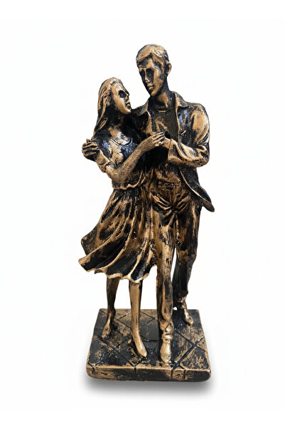 çınaroğlu avm Sevgili Sarılan Çift Biblo Dekoratif Polyester Hediyelik Eskitm...