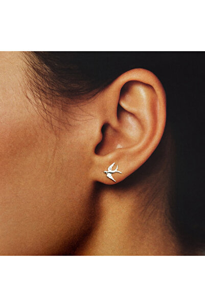 BIJUTERIA NEAGRA 925 Silver Swallow Earrings