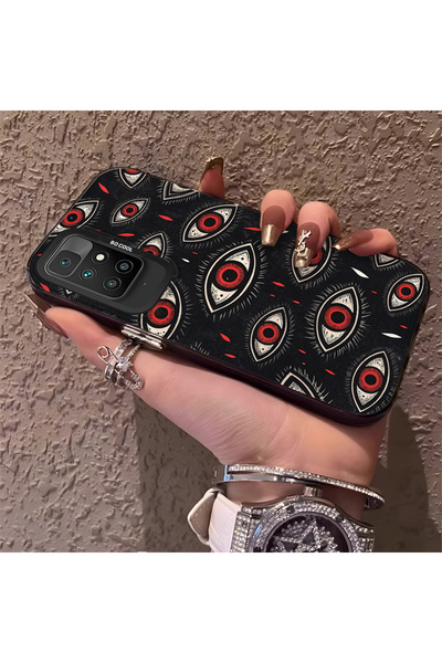 Hontinga حافظة هاتف Redmi 10 متوافقة مع الحواف السيليكونية الصلبة والمضادة لل...