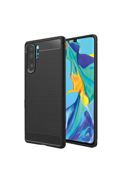 Techsuit Husă Huawei P30 Pro din silicon carbon, neagră