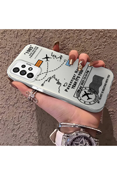 Hontinga حافظة هاتف سامسونج جالاكسي A73 متوافقة مع حافة السيليكون الصلبة ومضا...