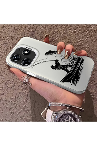 Hontinga حافظة هاتف تكنو سبارك 10 برو متوافقة مع الحواف السيليكونية الصلبة وا...