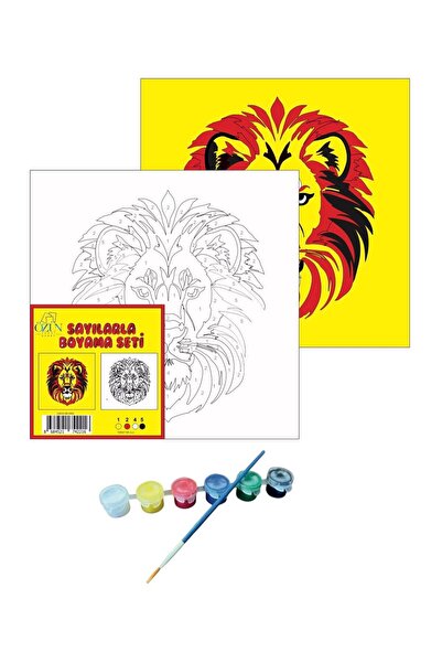 tuvval 20X20 SAYILARLA BOYAMA TUVAL SETİ TARAFTAR G-4 TUVAL + 6 LI BOYA+FIRÇA