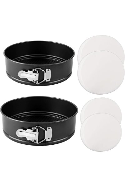 Roomlyne 2 PCS Springform Cake Pan 8 Inch 9 Inch Cheesecake Baking Pan with R...