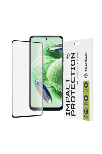 Techsuit Husă completă cu adeziv pentru Xiaomi Redmi Note 12 5G 111D, neagră