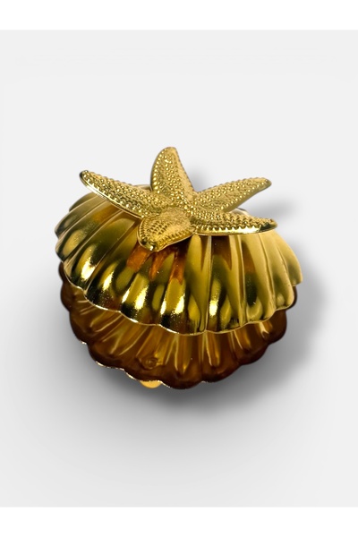 Bereketli Store Deniz Yıldızı Şeklinde Gold Sunumluk/ Kahve Yanı Lokumluk