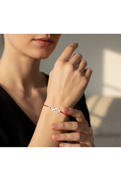 BIJUTERIA NEAGRA Martisor Bracelet with Infinity and Musical Note in 925 Silver