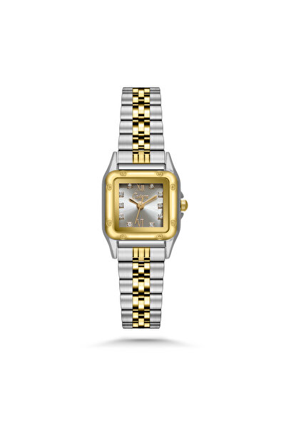 catera Women's steel watch in silver and gold with a gray dial