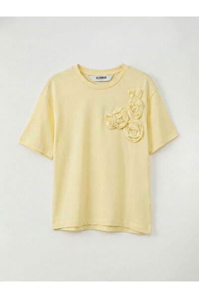 LC Waikiki Tricou pentru fete Özmarka, sezon nou, cu aplicații florale