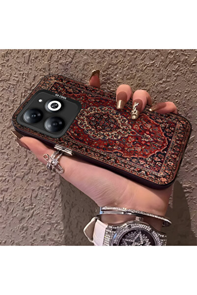 Hontinga حافظة هاتف Infinix Smart 8 متوافقة مع نمط السجاد المصنوع من السيليكو...