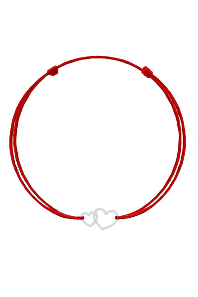 BIJUTERIA NEAGRA Brățară Mărțișor din Argint 925 cu Inimioare