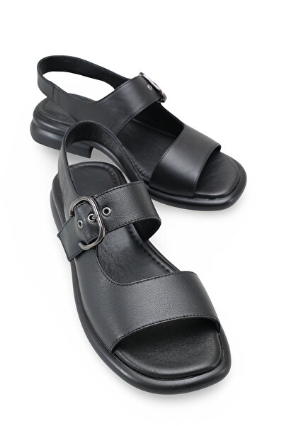 Solo Bag Women's Genuine Leather Strappy Buckle Detailed Daily Comfortable So...