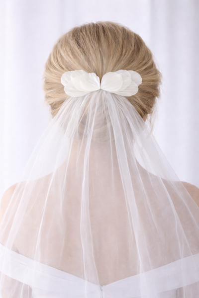 Eva Flore Accesoriu de păr de mireasă cu model de frunze din ceramică, promis...