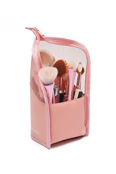 Roomlyne Stand-Up Makeup Brush Storage Organizer Bag, Waterproof Dust Free Tr...