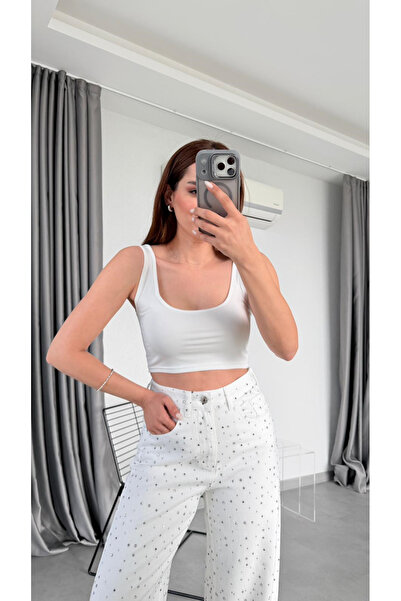 pelin yıldız butik Arden Kalın Askılı Crop Büstiyer